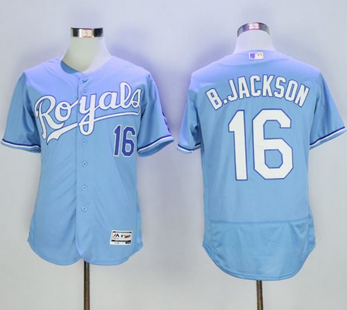 Royals #16 Bo Jackson Light Blue Flexbase Authentic Collection Stitched MLB Jersey